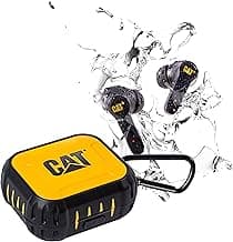 CAT Bluetooth Noise Canceling Ear Buds - Rugged Wireless Work Earbuds, Bluetooth Work Headphones, Dust Proof, Shock Proof, Water Resistant, Compatible with Apple, Android