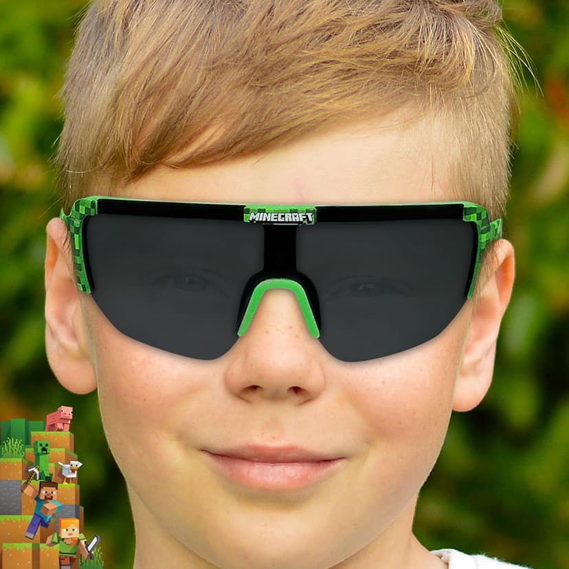 ARKAID Official Minecraft Boys Sunglasses | UV400 | One Size Fits Most Kids