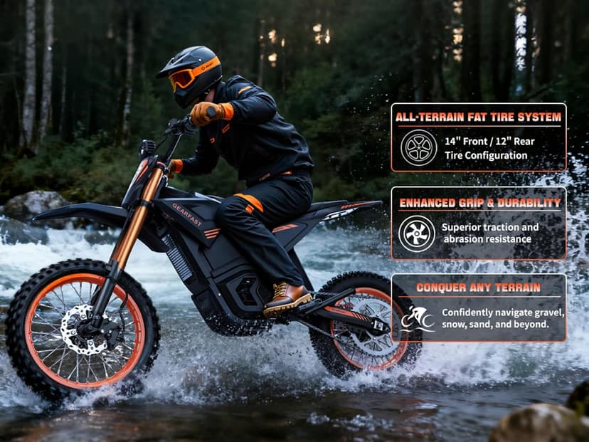 Malzahar Electric Dirt Bike for Teens Adults, 3500W, 40MPH & 60 Miles Electric Motorcycle, 48V/23.4AH Removable Battery, Hydraulic Brakes & Full Suspension, Mountain Off-Road E Dirt Bike for Age 13+