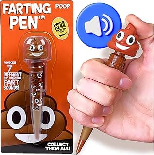 Farting Poop Pen with Multiple Funny Sounds - Perfect Novelty Gift for Teens, Kids & Boys - Functioning Pen & Prank Toy for The Entire Family, Fun Gag Gifts with Big Laughs (Original)