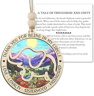 GEEMBI Elephant Gifts for Women - Suncatcher Christmas Ornaments 2025 for Tree Decorations - Elephant Ornament for Christmas Decorations, Sister Gifts for Friends, Friend Gift for Sister