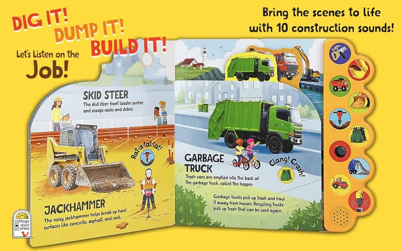 Dig It! Dump It! Build It! 10-Button Sound Book for Little Construction Lovers, Ages 2-7 1646385977