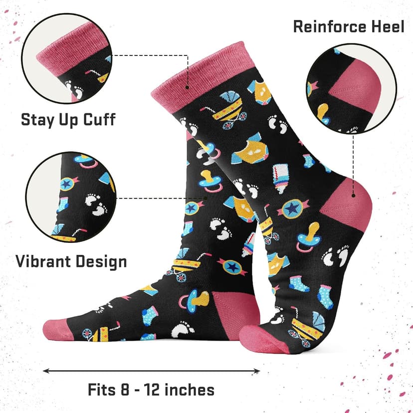Pregnancy Gifts for New Mom, Dad, Grandma - Funny Socks For Expecting Dog Mom, Dog Dad - Stocking Stuffers B0H376KX6V