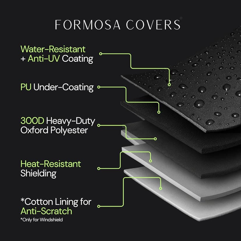 Light Weight Motorcycle Cover (L) with Cable & Lock. Fits up to 84" Length Sport Bike, Dirt Bike, Small Cruiser.