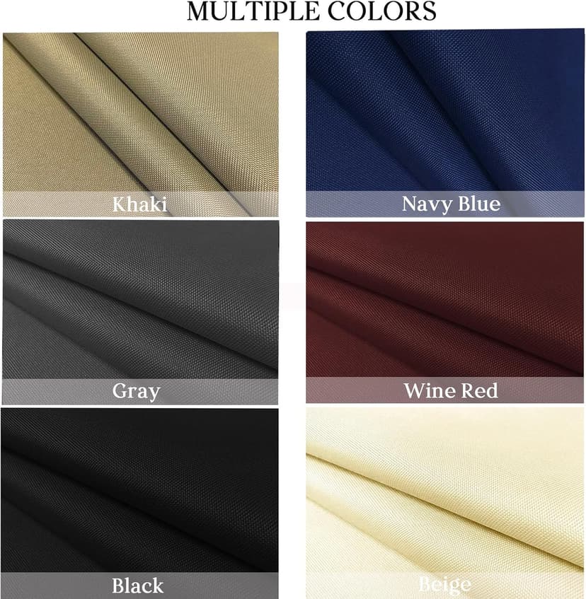 Waterproof Canvas Cloth Fabric by The Yard 60" W 600D Oxford Polyester Upholster Fabric Water Resistant Material for Outdoor Furniture Chair Cushion Cover DIY Sewing (1 Yard, Khaki)