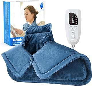 Electric Heat Pad 23"x17" 6 Heat Levels 4 Auto-Off Timers for Home Office Relaxation, Birthday Gifts for Women Men Mom Dad NIUONSIX Heating Pad for Neck Shoulders and Back, 2lb Weighted Heat Wrap B0GS2CMMJF
