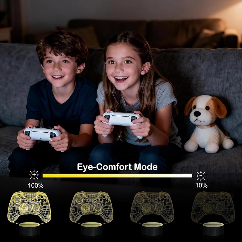 Attivolife Gamepad 3D Illusion Lamp, Controller Night Light with Remote Control + Timer 16 Color Changing Desk Lamp Kids Gamer Room Decor Plug in Best Cool Festival Birthday Gift for Boy Men B08Y5J1ML5