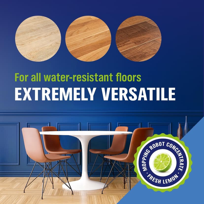 WoldoClean Robot Mop Floor Cleaner Concentrate - safe for Sealed Hardwood, Laminate & LVP Vinyl, 25oz for 75-150 uses