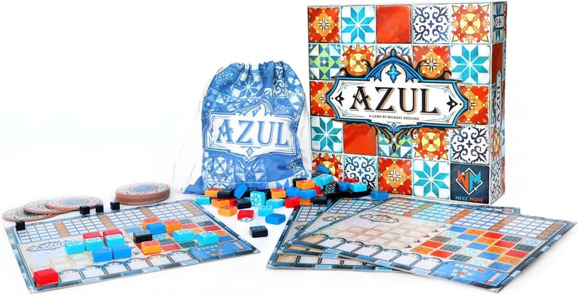 Azul Board Game - Award-Winning Tile-Placement Strategy Game, Beautiful Mosaic Art, Family Fun for Kids & Adults, Ages 8+, 2-4 Players, 30-45 Minute Playtime