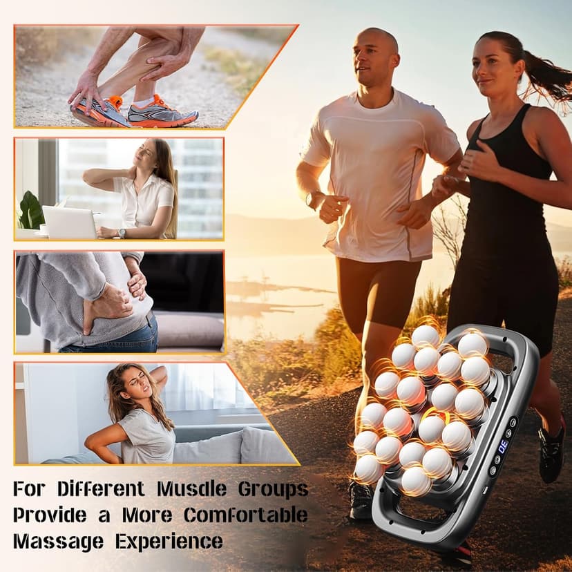 16 massage heads provide wide coverage with adjustable intensity for a comfortable massage at home or office. 16 Head Back Massager, Deep Tissue Massager for Back and Shoulders B0GPWNV85F