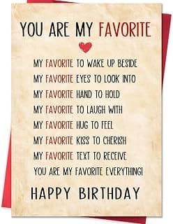 Happy Birthday Cards Gifts Decorations for Men Women Him Her Boyfriend Girlfriend Couple IDU Birthday Card Gifts for Husband Wife Men Women B0GKY4S1GL