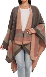 Shawl Wraps for Women, Elegant Knitted Cape Open Front Poncho Scarf Blanket Cardigan Coat for Spring, Autumn, and Winter B0B7B2BH9P