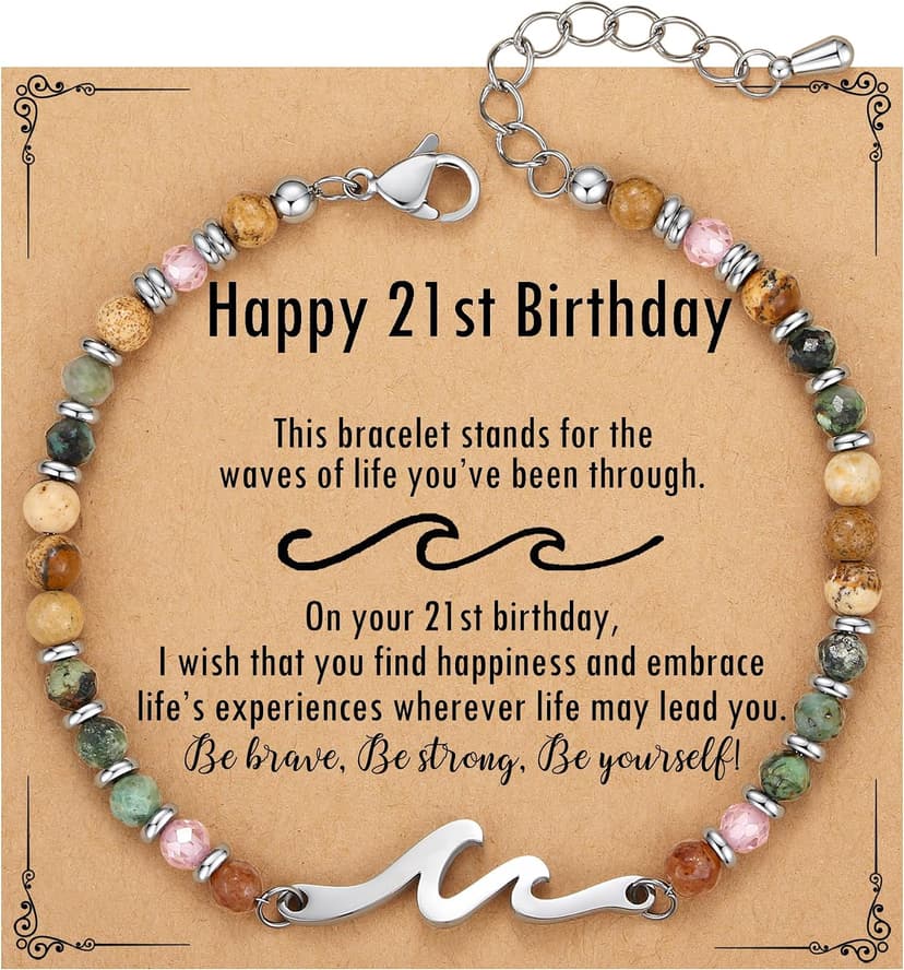TONY & SANDY Friend Gifts for Women, Unique Birthday Gifts for Women, Sister Gift from Sister, Wave Bracelet, Christmas Stocking Stuffers for Woman Female, Bestie Friendship Bracelets B0FLYD2LY1