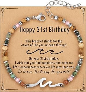 TONY & SANDY Friend Gifts for Women, Unique Birthday Gifts for Women, Sister Gift from Sister, Wave Bracelet, Christmas Stocking Stuffers for Woman Female, Bestie Friendship Bracelets B0FLYD2LY1