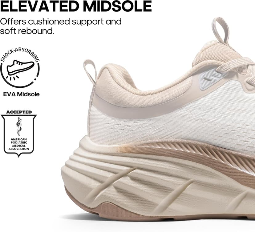 NORTIV 8 Women's Walking Shoes Cushion Comfortable ActiveBreeze Running Tennis Shoes Non-Slip Workout Gym Sports Athletic Breathable Fashion Sneakers