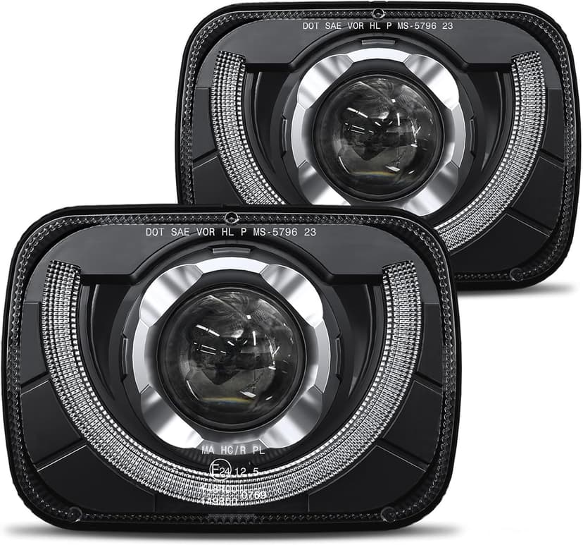 HWSTAR 2026 2000% Bright 5x7 7x6 H6054 Led Headlights Compatible w/Jeep Wrangler YJ Cherokee XJ [DOT][Anti-glare][DRL Turn Signal] Sealed Beam Ford Chevy Express GMC Savana Toyota Nissan D21 etc