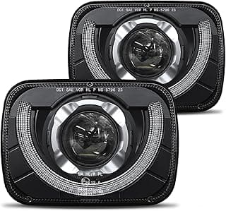HWSTAR 2026 2000% Bright 5x7 7x6 H6054 Led Headlights Compatible w/Jeep Wrangler YJ Cherokee XJ [DOT][Anti-glare][DRL Turn Signal] Sealed Beam Ford Chevy Express GMC Savana Toyota Nissan D21 etc