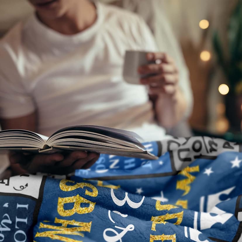 Gifts for Husband, Husband Birthday Gifts from Wife Blanket 60"x50", Cool Anniversary Wedding Gifts B0DJ7222F1