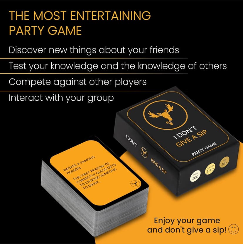The Most Entertaining Drinking Game - Party Cards That Will Get You Drunk Or Do Things - Fun Adult Board Game Night - Bachelor Bachelorette Couple Laugh Tipsy Birthday Gift