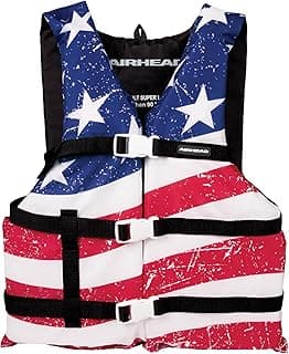 Sportstuff Stars & Stripes Life Jacket for Adults & Kids - USCG Approved Life Vest for Men, Women, Youth & Child, Open-Side Watersports Vest for Boating, Tubing & Swimming