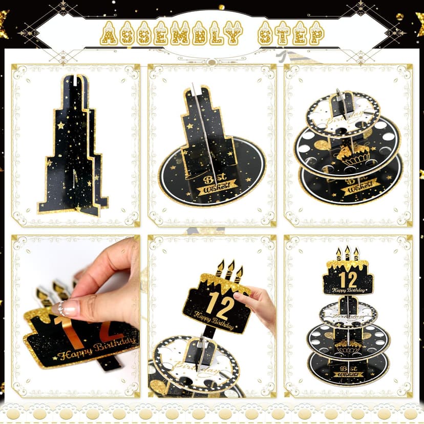 Crafterlife Birthday Cash Cake for Birthday Gifts, Money Holder Stand Ideas for Give Cash Gift, Surprise Personalized Money Box with 0-9stickers Variable Age for Her Him Birthdays Party Decorations B0F4QKKMNL