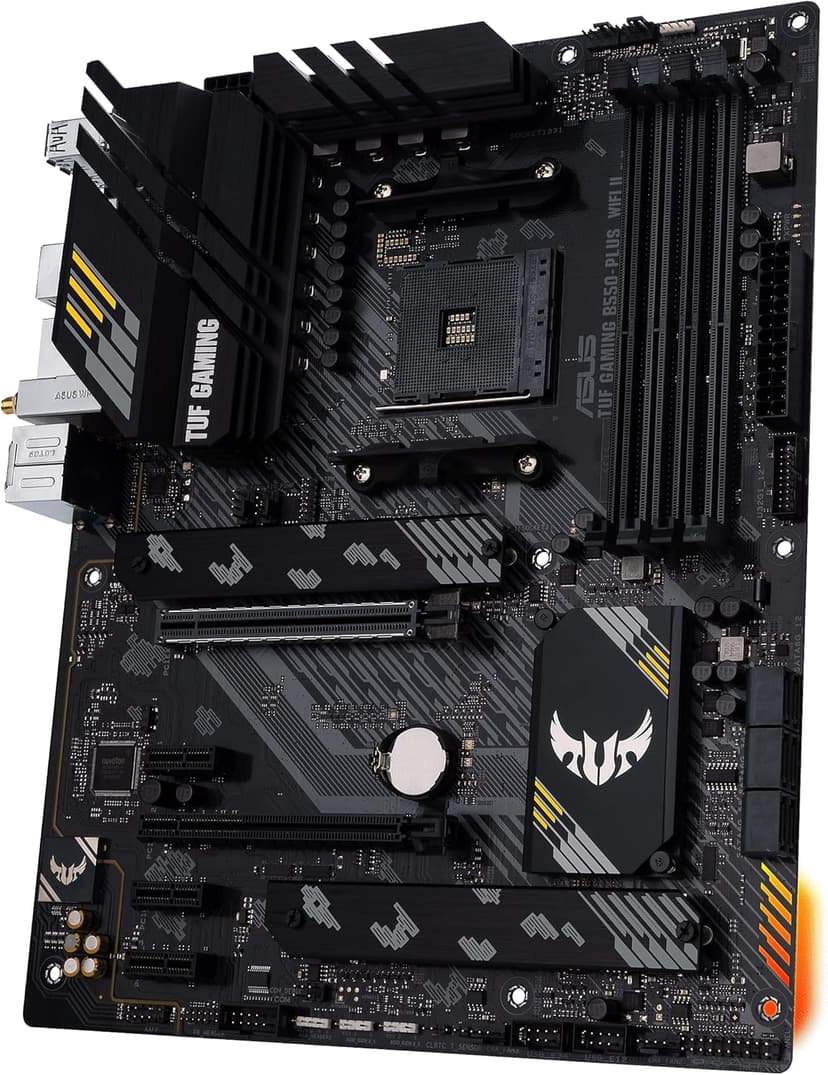 ASUS TUF Gaming B550-PLUS WiFi II AMD AM4 (3rd Gen Ryzen™) ATX Gaming Motherboard (PCIe 4.0, WiFi 6, 2.5Gb LAN, BIOS Flashback, USB 3.2 Gen 2, Addressable Gen 2 RGB Header and Aura Sync)