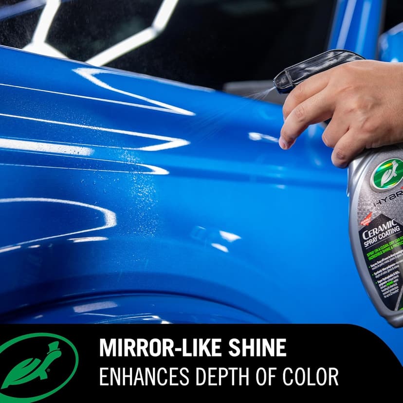 Turtle Wax Hybrid Solutions Ceramic Spray Coating, High Shine Car Wax, Offers Durable Paint Protection, Extreme Water Beading Action, Safe for Glass, Wheels, Trim and More, 16 oz (Pack of 1)