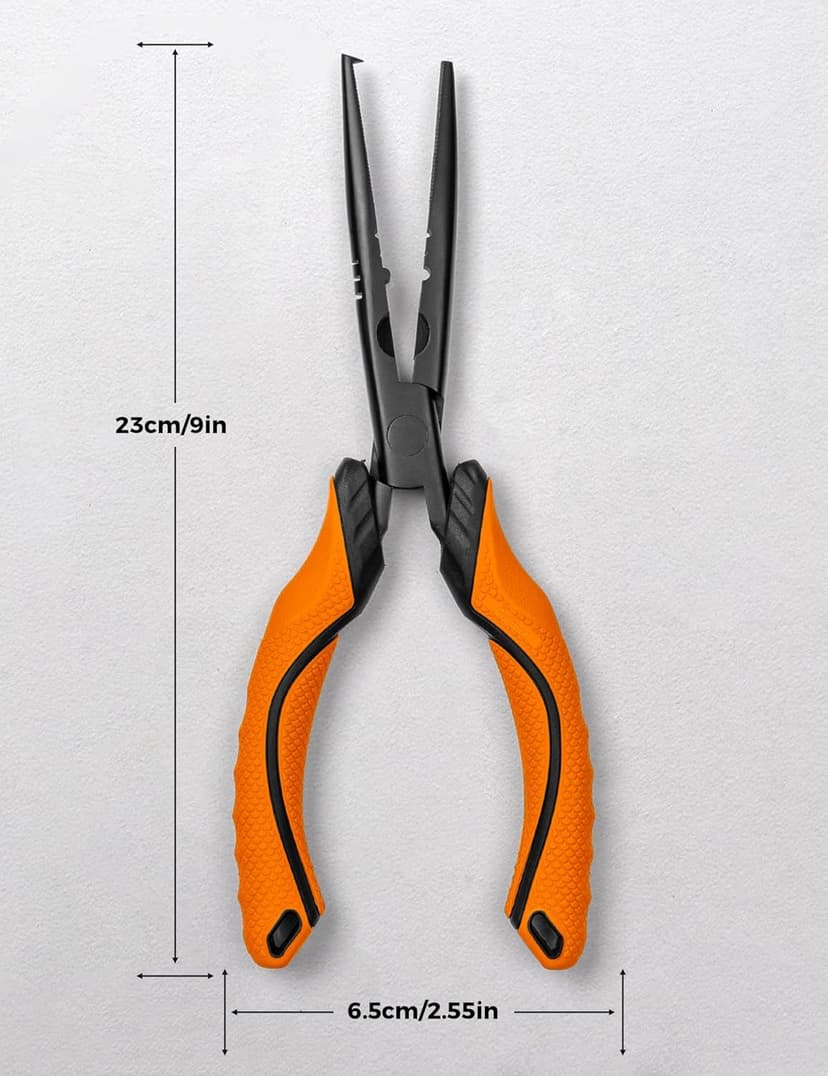 pullther fishing Fishing Pliers,Carbon Steel with Corrosion Resistant Coated Fishing Tools,Multitool for Saltwater Freshwater