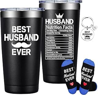 Husband Christmas Gift Ideas - Anniversary, Valentines Day, Fathers Day, Birthday Gifts for Husband, Hubby from Wife Grifarny Gifts for Husband from Wife - Best Husband Ever Gift Tumbler 20 oz B0DBV286MY