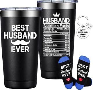 Husband Christmas Gift Ideas - Anniversary, Valentines Day, Fathers Day, Birthday Gifts for Husband, Hubby from Wife Grifarny Gifts for Husband from Wife - Best Husband Ever Gift Tumbler 20 oz B0DBV286MY