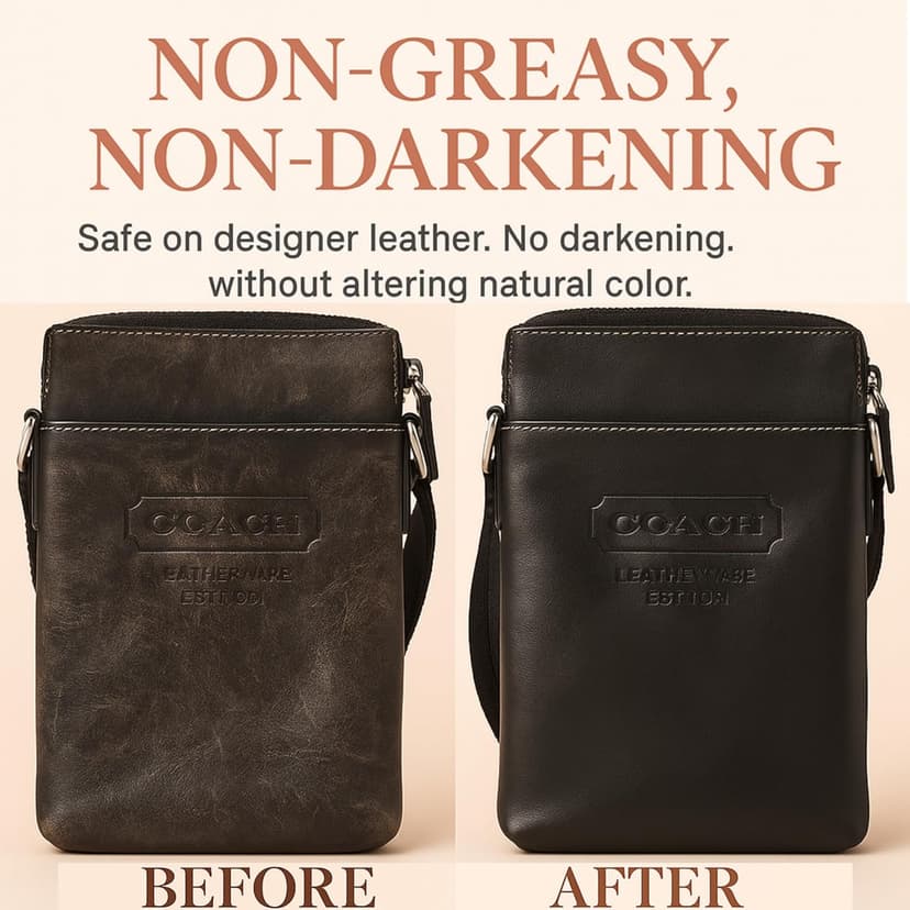 Leather Hero 2-in-1 Purse Cleaner & Conditioner – Leather Cream for Handbags, Designer Bags, Faux & Saffiano Leather – Non-Greasy, Won’t Darken, Safe for Purses, Jackets & More