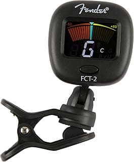Fender FCT-2 Professional Multi-Instrument Clip-On Tuner for Guitar, Bass, Ukulele, and Violin