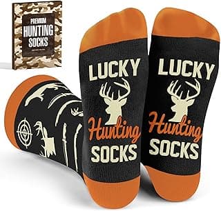 Hunting Accessories for Men, Dad - Funny Deer & Duck Hunting Socks - Stocking Stuffers, Christmas Gift B0GCCP51NT