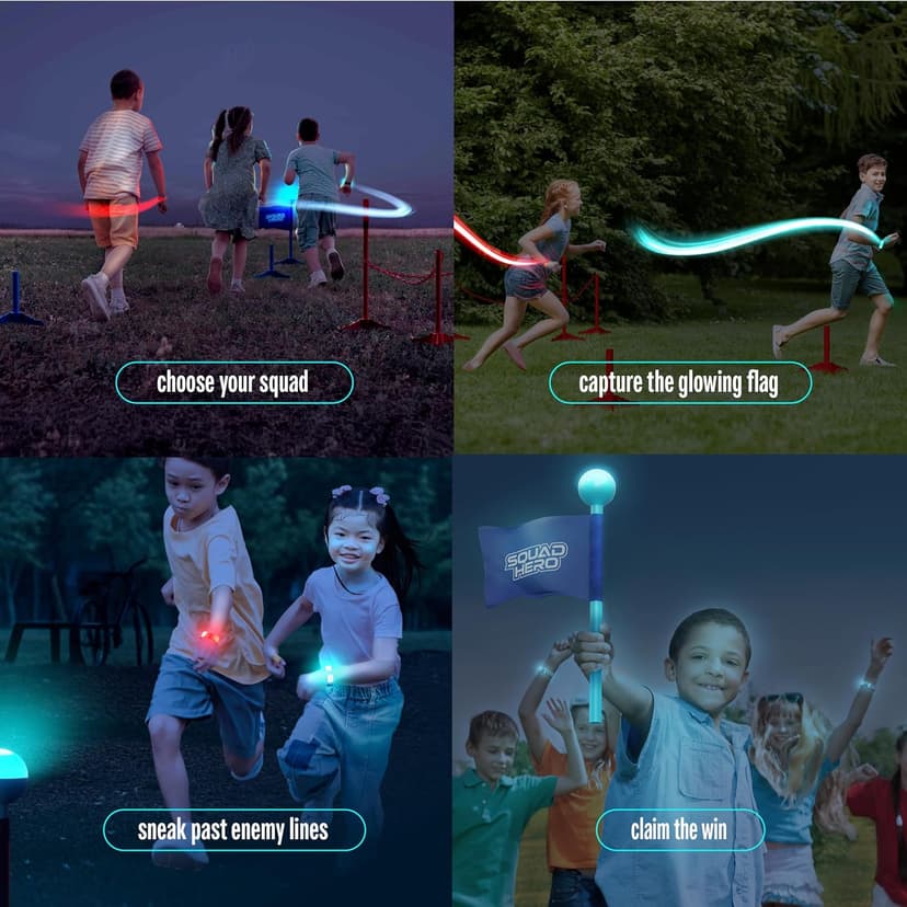 Capture the Flag Glow in the Dark Game Set - Yard Outdoor Games for Kids Ages 8, 10, 11, 12 Old - Fun Lawn Summer Family Game for Boys & Teen Boys,- Birthday Gifts - Camping and Backyard Adventures B0F9XHZSKG