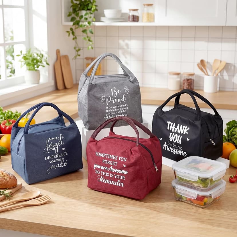 Insulated Lunch Bag, Reusable Leakproof Tote Box, Inspirational Thank You Gift, Teacher Coworker Volunteer Customer Nurses 16 Pcs Christmas Employee Appreciation Gift Bulk Team Staff Classic B0GHNFCD4H