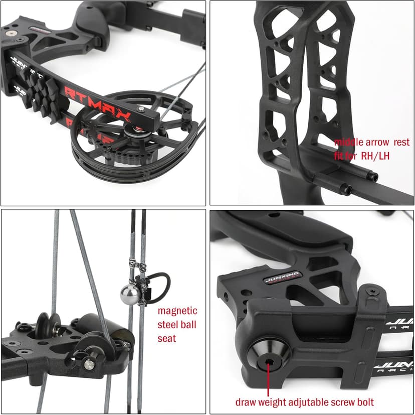 Compound Bow Dual-use for Arrows and Steel Ball,Hunting Bows,40-70lbs Adjustable,Short-Axis Compound Bow Set for Archery Outdoor Hunting Target Shooting Bow Fishing