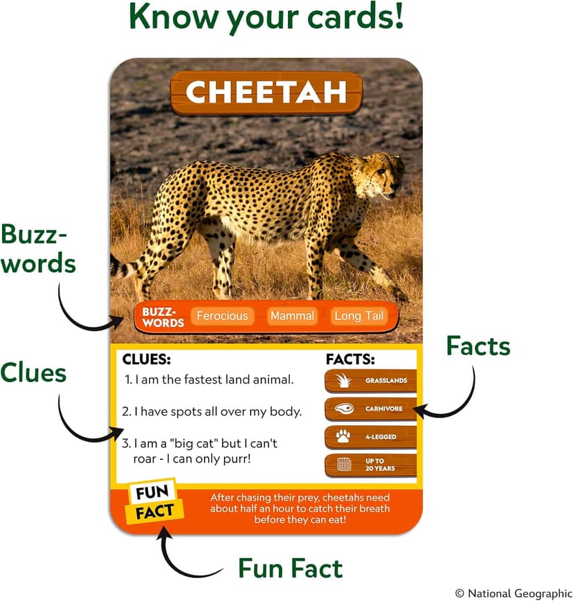 Skillmatics Guess in 10 National Geographic Animals, Educational Card Game for Kids & Families, Animal Trivia & Travel Game, Screen-Free Fun, Gifts for Ages 6, 7, 8, 9 and Up