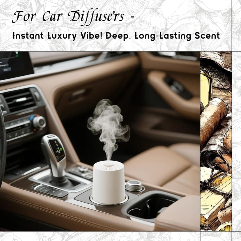 HIQILI Leather Fragrance Oil, Men's Scent, for Car Air Freshener Use, Soap, Candle, and Long-Lasting Perfume Making - 1 Fl Oz