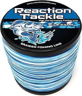 Reaction Tackle Braided Fishing Line - Pro Grade Power Performance for Saltwater or Freshwater Fish - Colored Fishing Line Braid for Extra Visibility