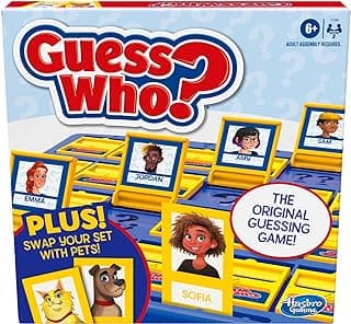 Hasbro Gaming Guess Who? Board Game, with People and Pets Cards, The Original Guessing Game for Kids, Ages 6 and Up, Easter Gifts for Boys and Girls (Amazon Exclusive)