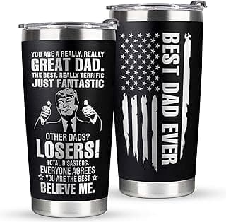 Christmas Gifts for Dad, Men - Gifts for Dad from Daughter, Son - Dads Birthday Gift Ideas, Happy Birthday gifts for Dads, Fathers - Best Dad Ever Gift, Present for dads, Fathers - 20 Oz dad Tumbler