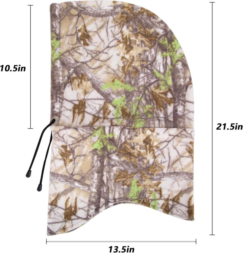Watayo Hunting Face Mask for Cold Weather- Winter Camouflage Balaclava Face Mask- Hunting Trapper Hat Headwear for Men Women