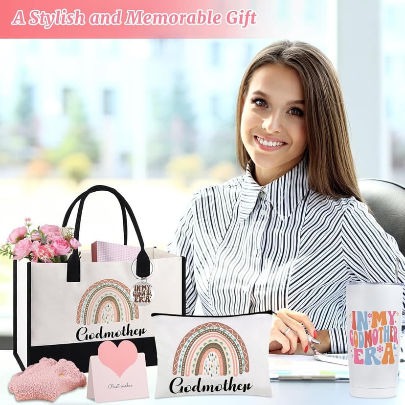 Godmother Proposal Gift Set, Will You Be My Godmother Gifts, God Mother Gifts Ideas Include Insulated Tumblers Mothers Day Christmas Birthday Baptism Present for Women Mom