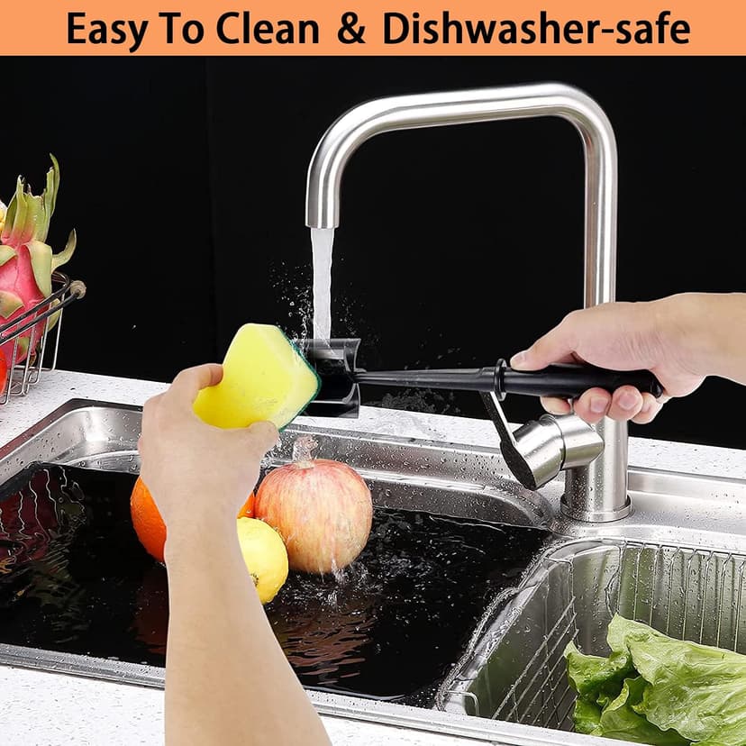 Meat Chopper, Premium Heat Resistant Meat Masher, 5 Blades Ground Beef Masher, Dishwasher Safe, Non Stick Hamburger Smasher, Nylon Potato Masher, Black B09WDNZP14