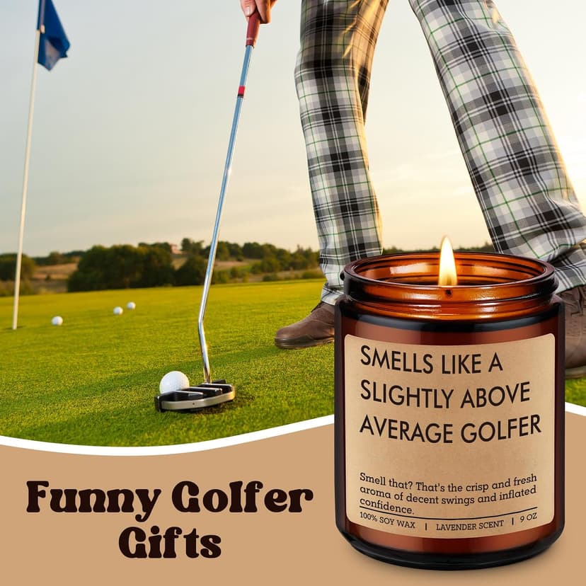 Cool Golf Themed Stuff, Golfing, Christmas, Birthday Presents for an Above Average Golfer, Dad, Boyfriend, Husband, Friend Fairy's Gift Candle, Golf Gifts for Men Him, Funny Gifts for Golfers Women B0FH6SJK5K
