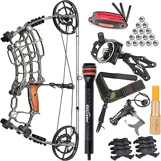 Archery Dual-use Compound Bow Set for Arrows and Steel Ball,30-65lbs Adjustable,Hunting Bows,Short-Axis Compound Bow,for Outdoor Hunting Target Shooting Practice