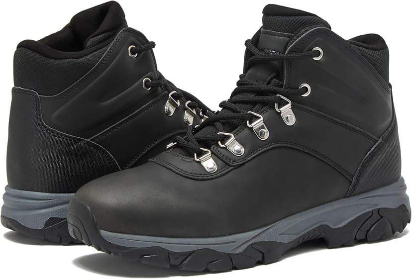 HI-TEC Aspen Mid Waterproof Men's Hiking Boots - Black or Brown, Medium or Wide Lightweight Outdoor Trekking Shoes