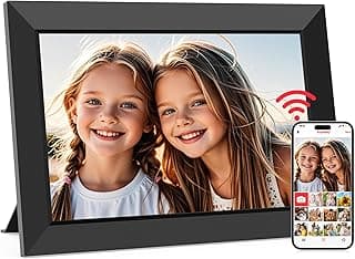 1280x800 HD IPS Touch Screen, Slideshow, Auto-Rotate, Tabletop/Wall, Send Photos/Videos from Phone, Gifts for Mom - Black Frameo 10.1" WiFi Digital Picture Frame, Electronic Photo Frames - 32GB B0D8JDPKKS