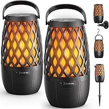 Upgraded Outdoor Speakers Gift for Men Bluetooth Speaker with lights Multi-Sync up to 100 Speakers Auto-Pairing HD Stereo Sound Cool Tech Gadgets for Him IPX5 Waterproof for Outside|Patio|Porch