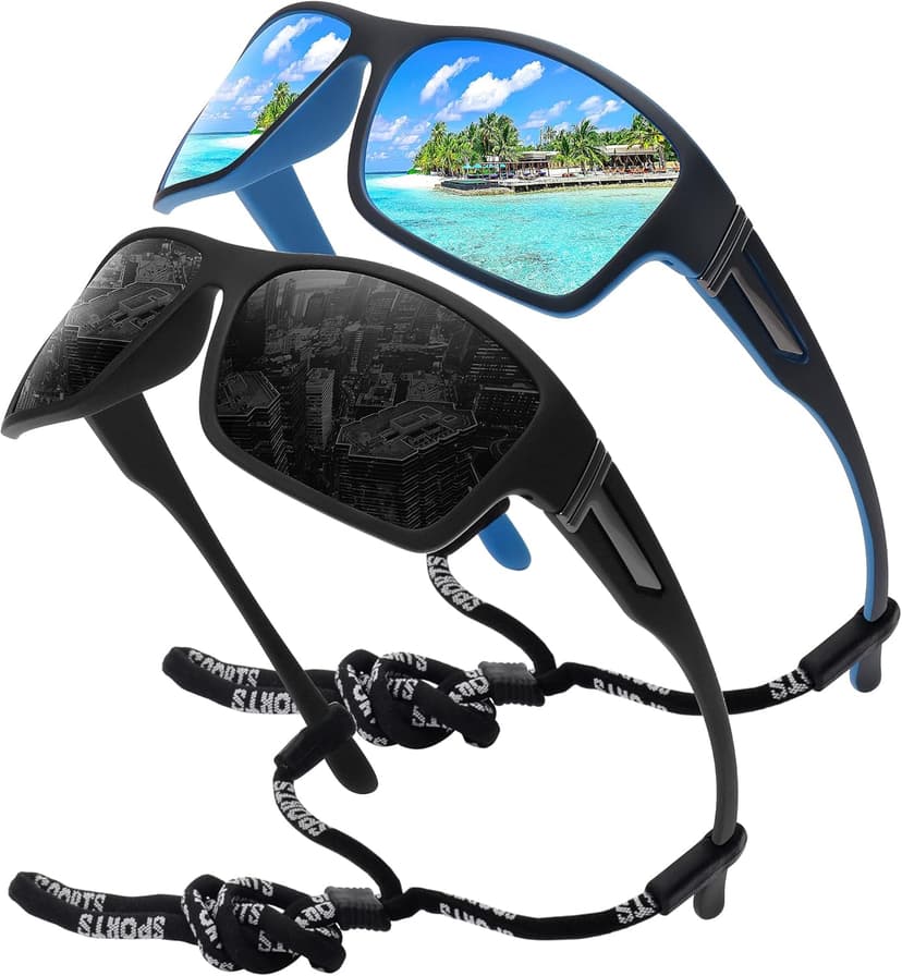 STORYCOAST Polarized Sports Sunglasses for Men Women Unbreakable Frame Cycling Fishing Driving